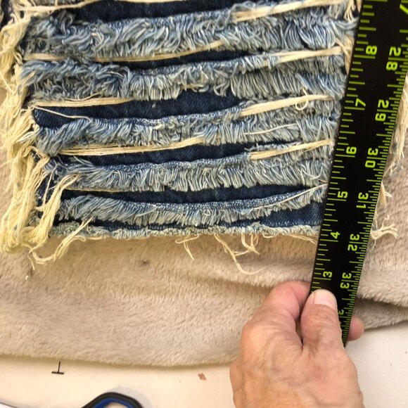 Mnml Men's Jeans Size 33 Distressed Frayed Denim Cotton Blue - Picture 4 of 16